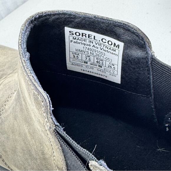 Sorel Emelie Chelsea Waterproof Ankle Boots Women’s Size 9.5 EUR 40.5 Full-Grain - Picture 7 of 11